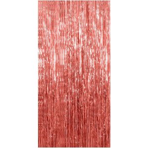 Perdea Franjurata, Flippy, Model Decor Petrecere, pentru Fundal de Poze, Amenajare Colorata a Petrecerii, Dimensiune 100x200 cm, Rose Gold