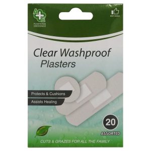 A, E Plasturi 20 buc Clear Washproof