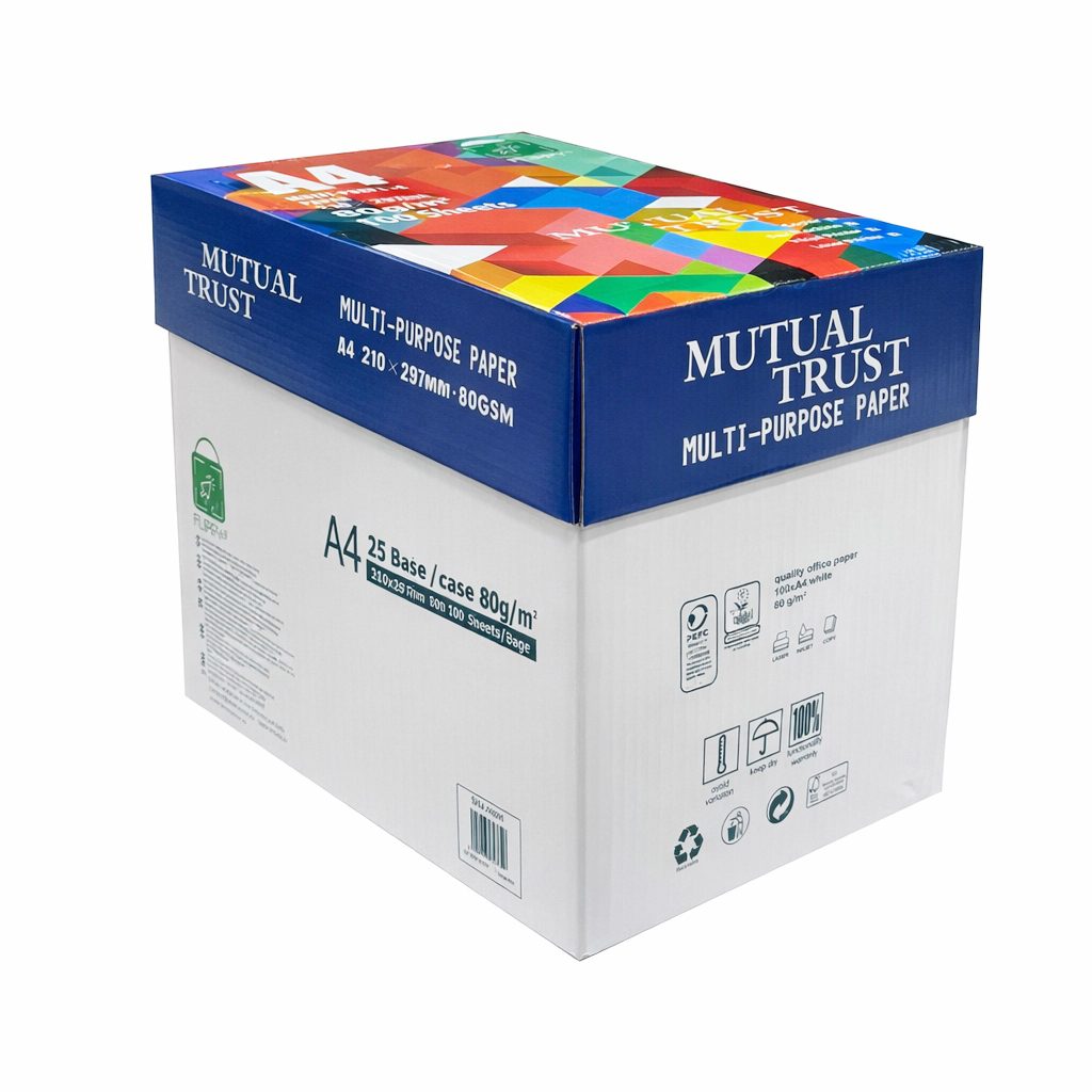 Hartie Copiator A4 Mutual Trust Cardboard, Flippy, 80 g/mp, 25 topuri x 100 coli/top (2500 coli), 210 x 297 mm, Hartie Multifunctionala pentru Printare, Copiere si Proiecte Creative