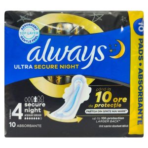 Absorbante, Always, 10 buc Ultra Secure Night