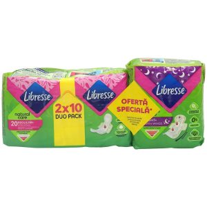 Absorbante, Libresse Absorbate 20 buc Natural Care Regular, Libresse 7 buc Natural Care Night