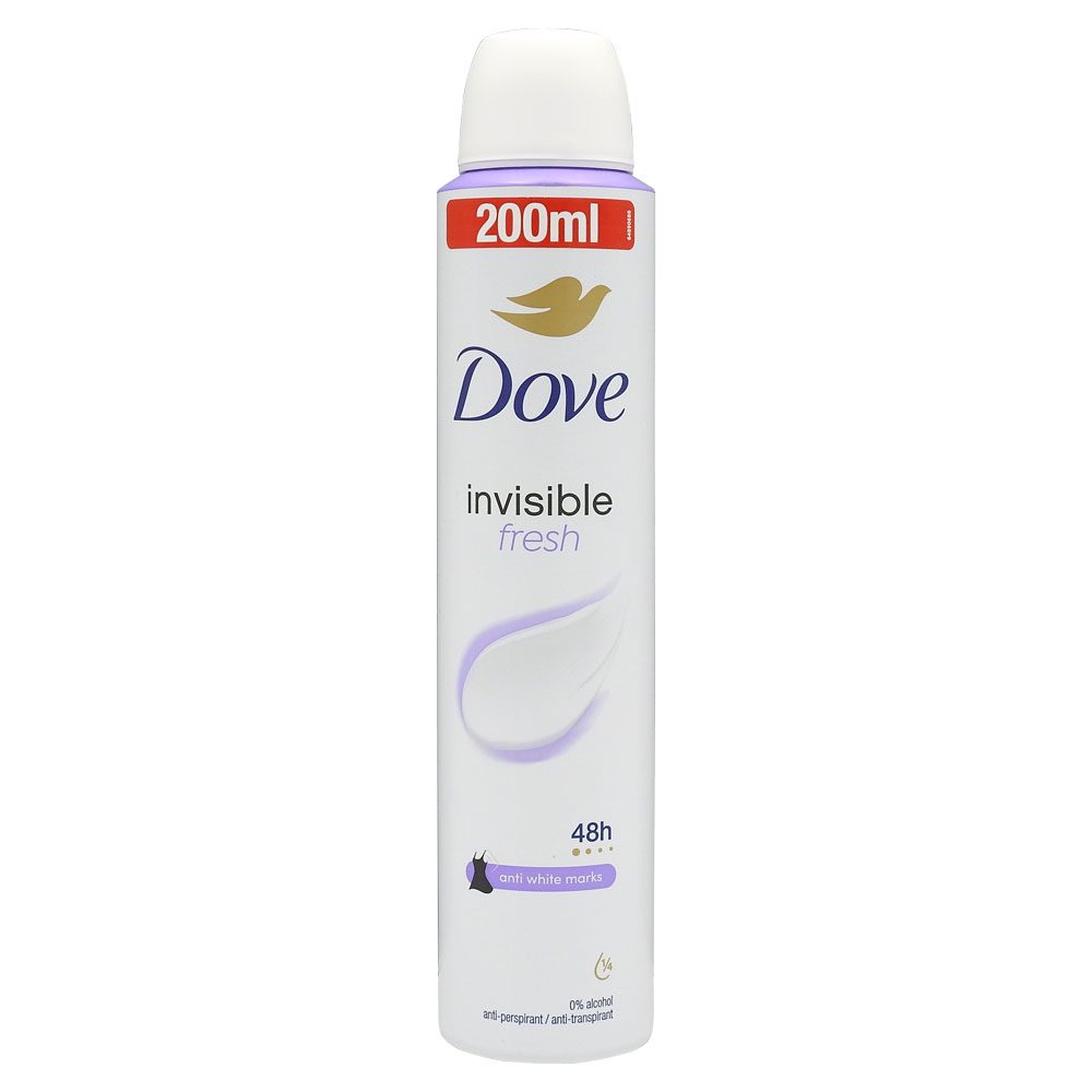 Deodorant Antiperspirant Spray, Dove, 200 ml, Invisible Fresh 48H