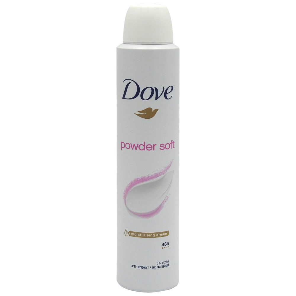 Antiperspirant Deodorant Spray, Dove, 200 ml, Powder Soft 48 h