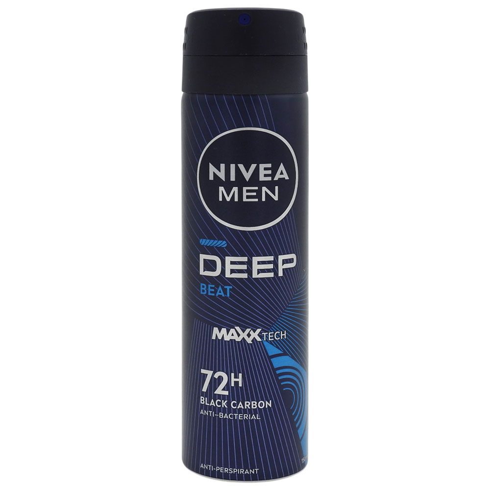 Antiperspirant Deodorant, Nivea, 150 ml Men Deep Beat Black Carbon 72H