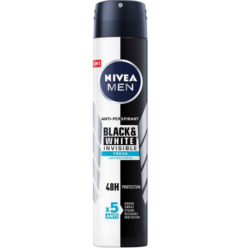 Antiperspirant Deodorant, Nivea, 200 ml Men Invisible Bw Fresh