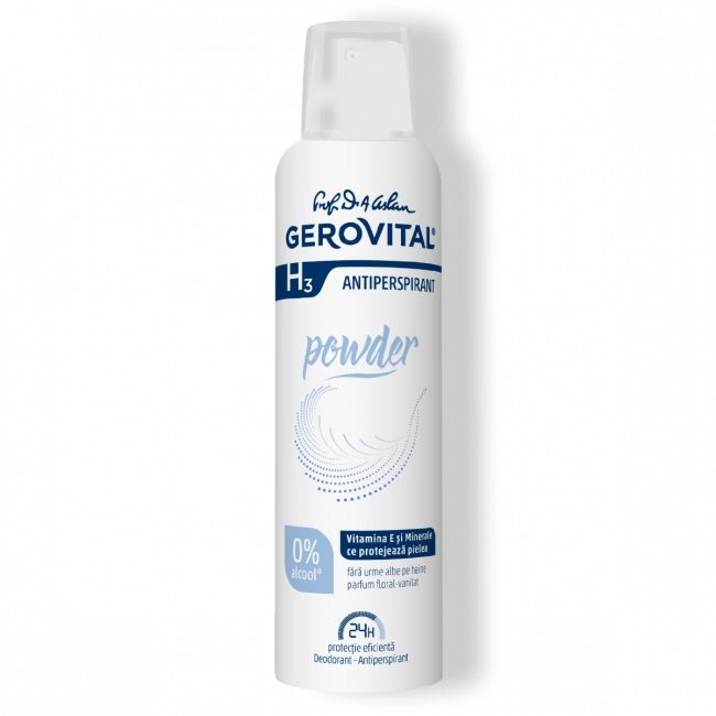 Antiperspirant, Gerovital H3, 150 ml Powder 37420