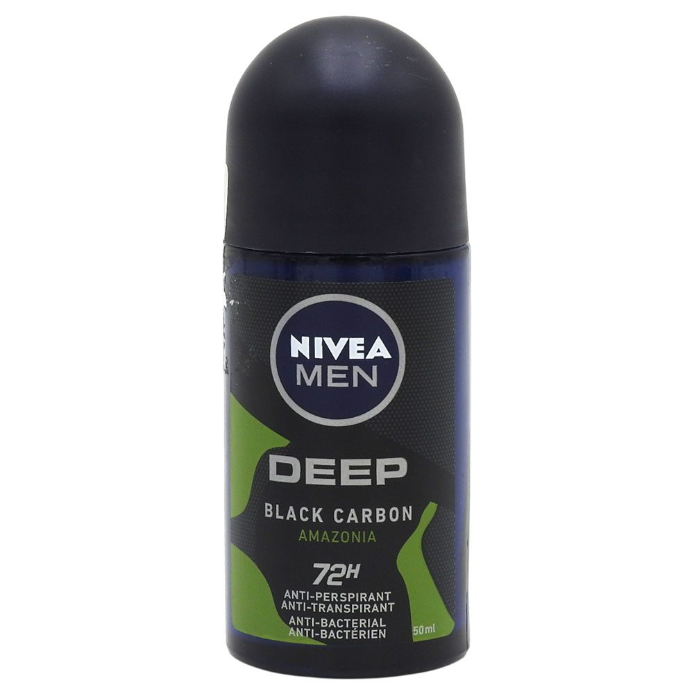 Antiperspirant Roll-On, Nivea, 50 ml Men Deep Black Carbon Amazonia 72H