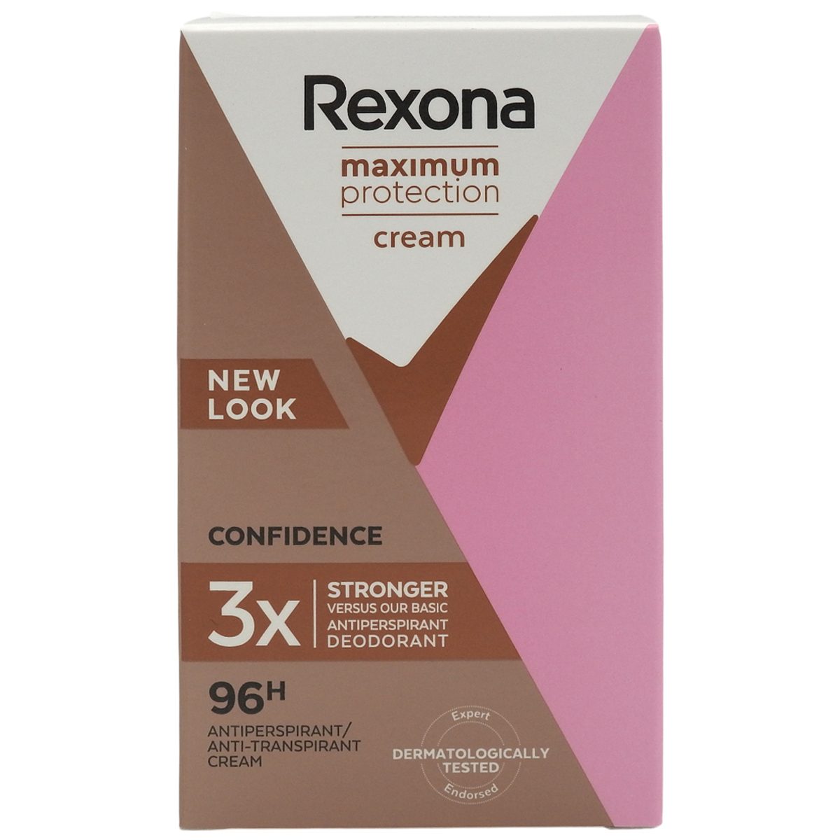 Deodorant Antiperspirant Stick Crema, Rexona, 45 ml, Max protectie pentru Femei, Confidence