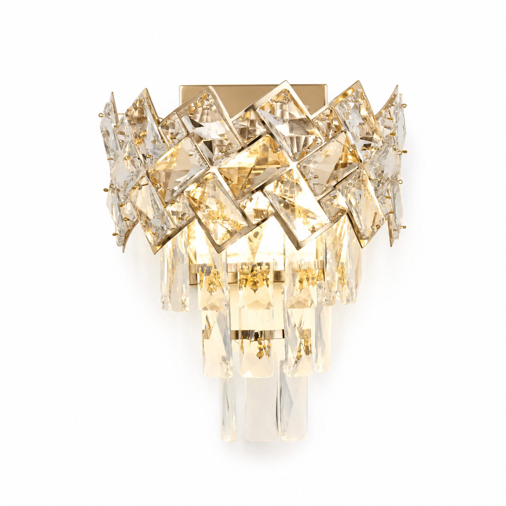 Aplica Cristal Alara 2x E27 Auriu