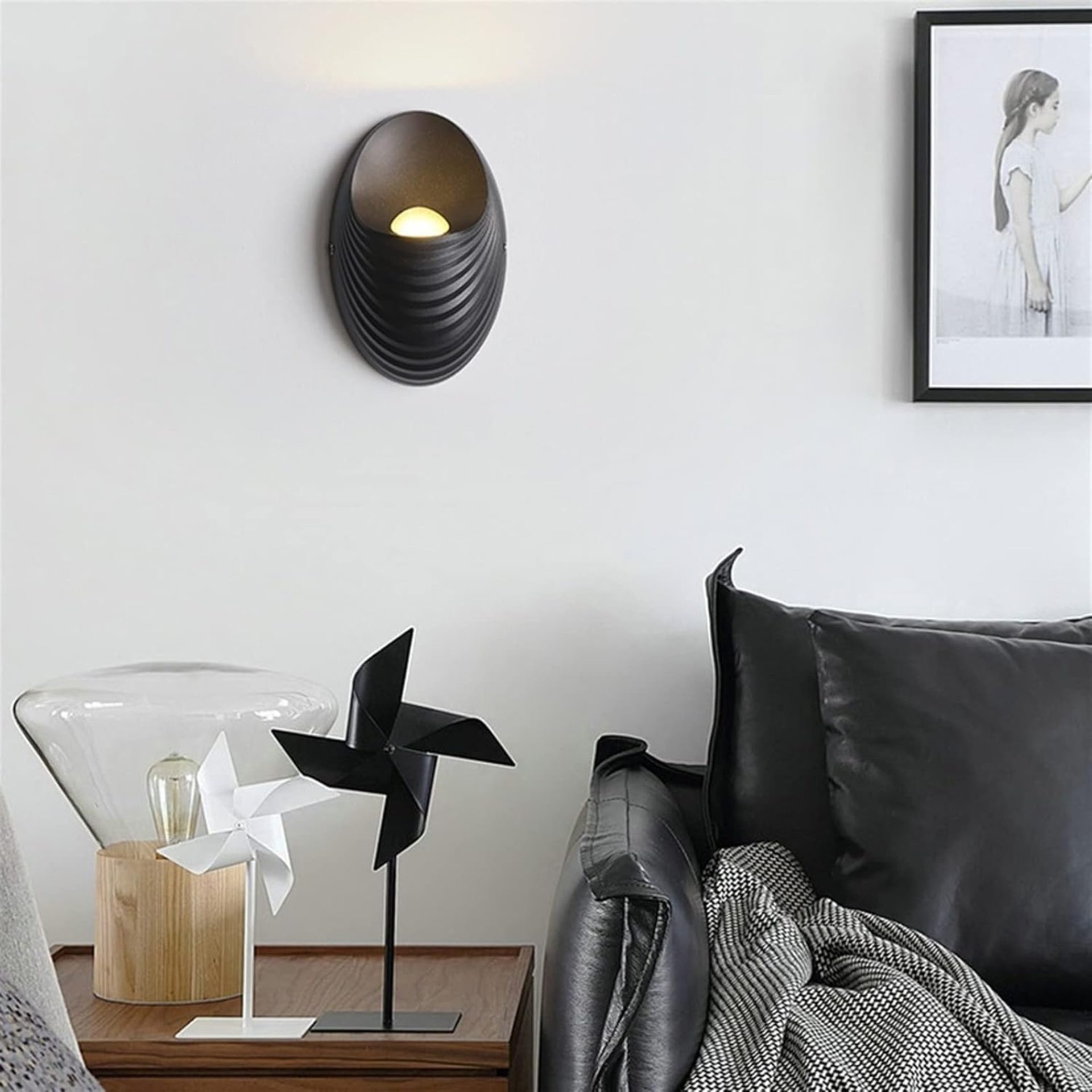 Aplica Exterior Shell, 5W, 3000K, Negru