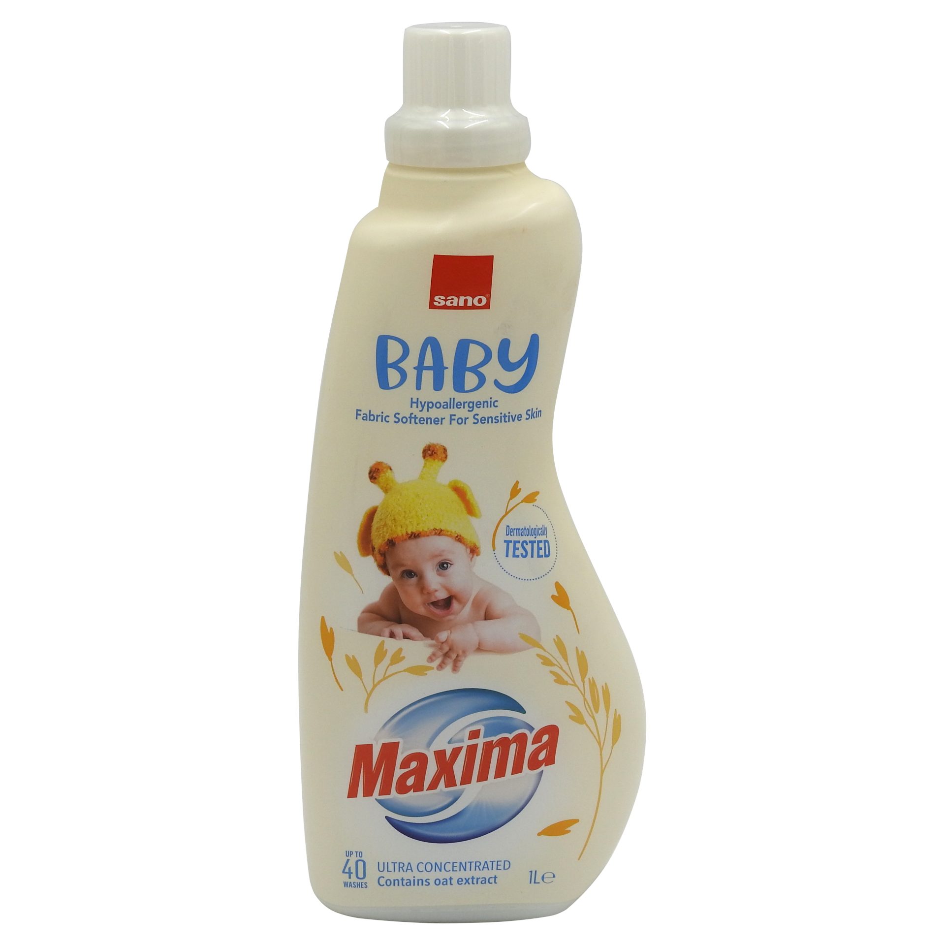 Balsam pentru Rufe, Sano, Ultra Concentrat, 1 L, Baby, 40 Spalari