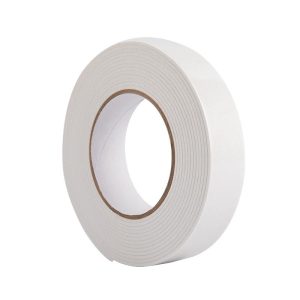 Banda Dubla Adeziva, Flippy, Banda Adeziva cu Burete, pentru Cadouri si Ambalaje, 3 m, Latime 2.5 cm, Alb