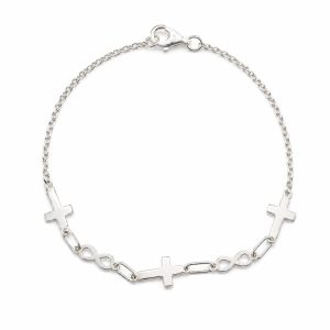 Brățară Damă din Argint 925, Jolie Silver, Model Cruce și Infinit, Design Elegant cu Semnificație Spirituală, Greutate 2 g, Argintiu