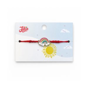 Bratara cu Impletitura pentru Copii Curcubeu si Nori
