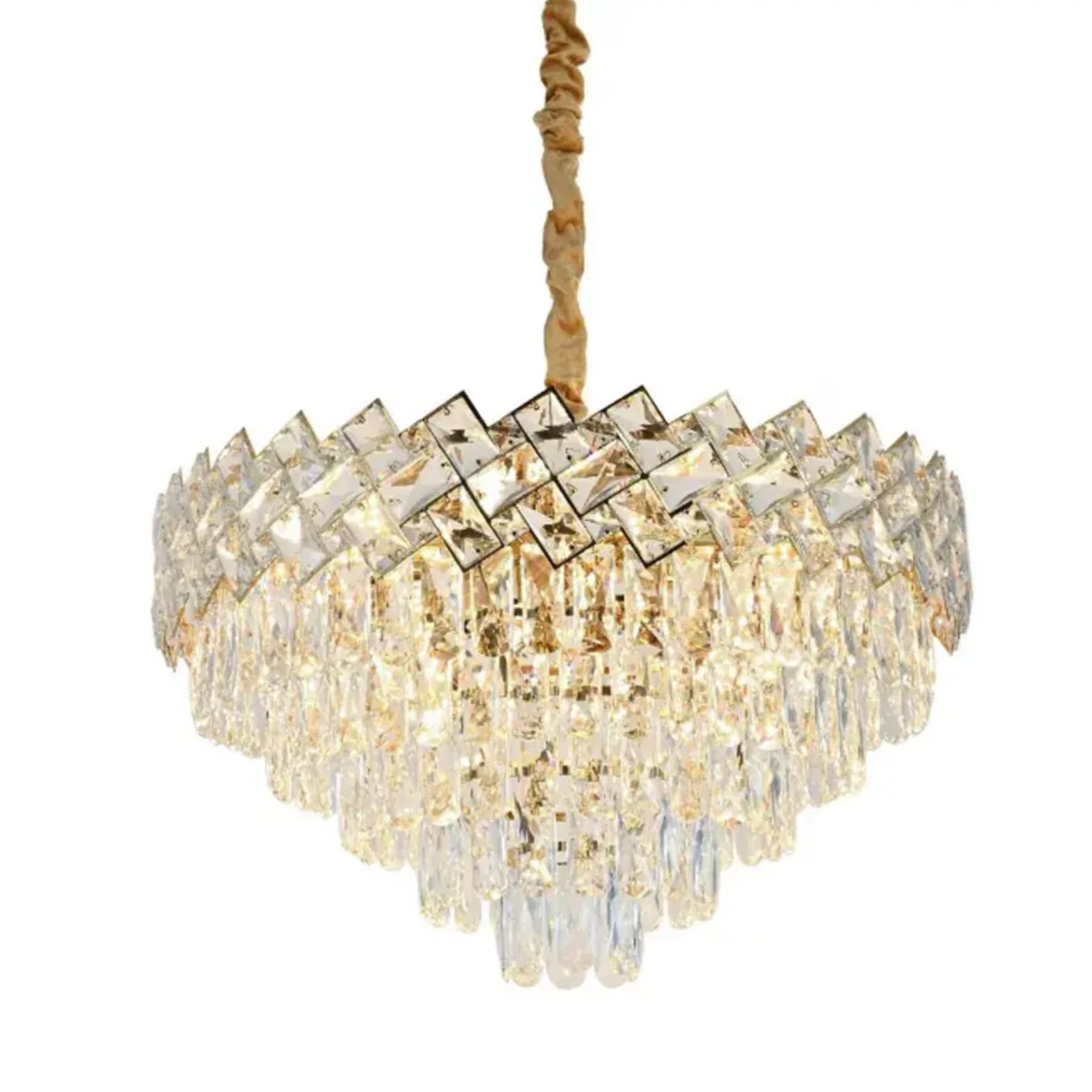 Candelabru Cristal Villante 10x E27 Auriu