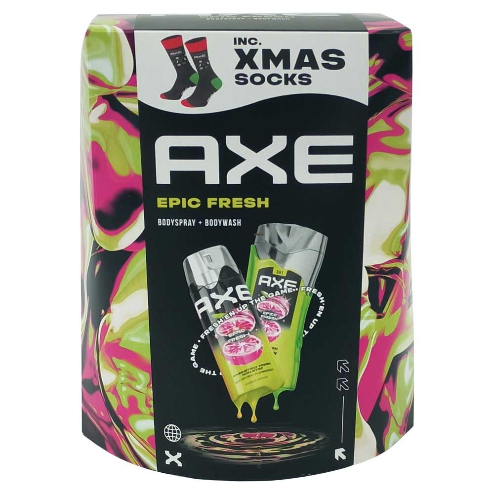 Caseta Cadou, Axe, Deo150 ml, Gel de Dus 250 ml, Sosete Epic Fresh