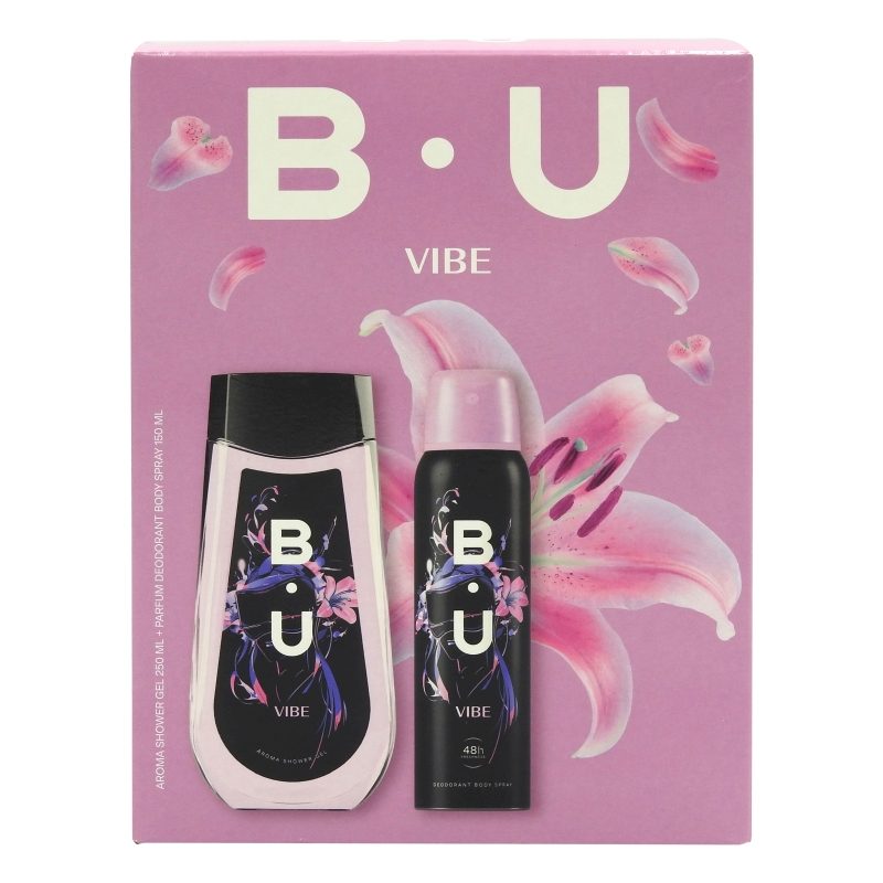 Set Cadou B.U. Vibe pentru Ingrijire Zilnica Feminina, Deo150, Gel de Dus 250 Vibe