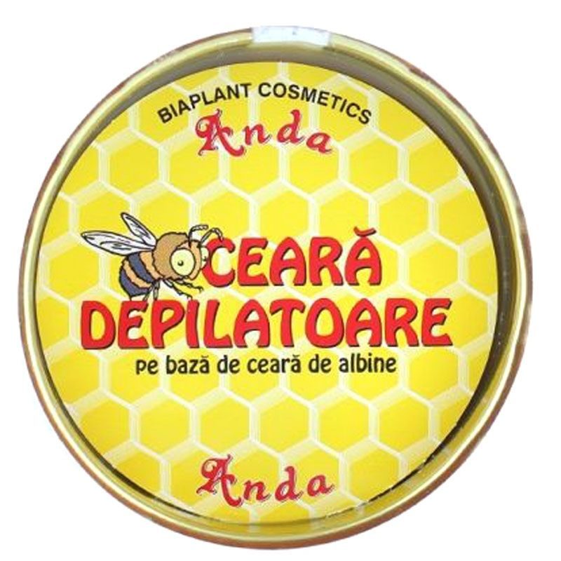 Ceara Depilatoare, Biplant Cosmetics, Anda, 250 g, pe Baza de Ceara de Albine