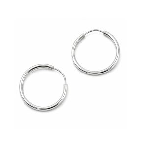 Cercei Creole din Argint 925, Jolie Silver, Design Simplu, Finisaj Lucios, Diametru 18 mm, 0,9 g, Argintiu