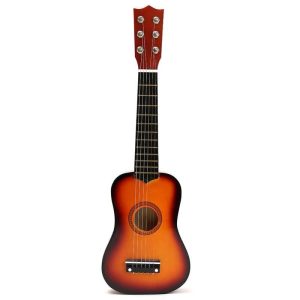 Chitara pentru Copii, Flippy, din Lemn si Plastic, pentru Incepatori, 53.4 x 17.5 x 5.8 cm, Maro Lucios