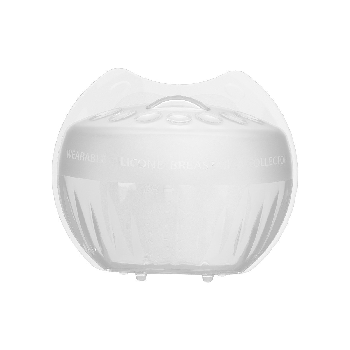 Colector de Lapte Matern, Flippy, din Silicon Safety, 80 ml, Anti-debordare, Design Ergonomic pentru Colectarea Pasivă a Laptelui Matern, 105 x 86 x 50 mm, Transparent