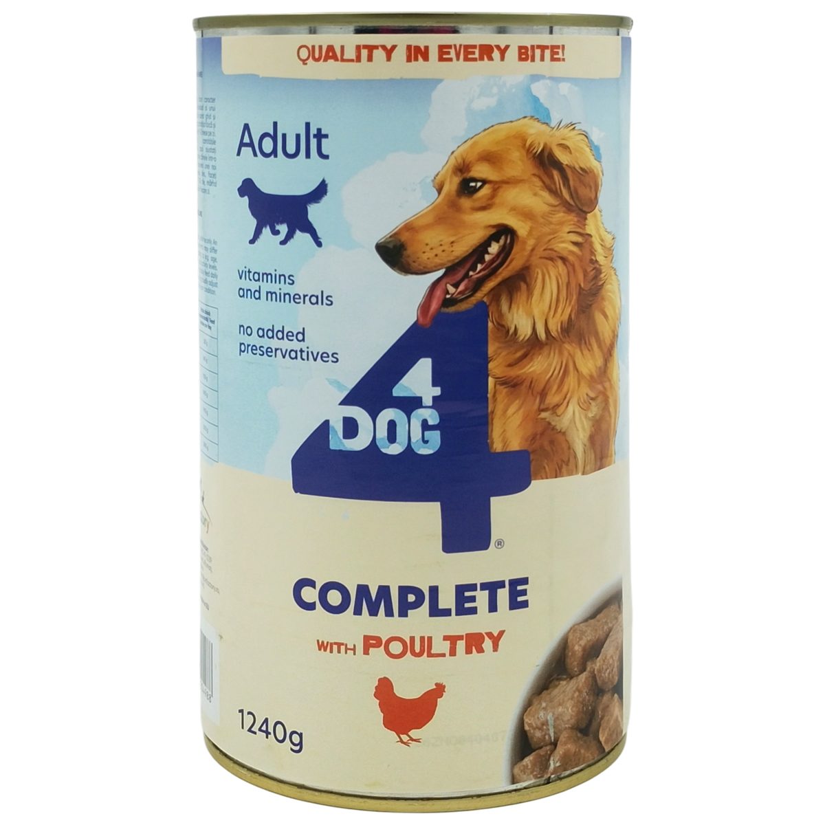 Hrana Umeda pentru Caini, 4Dog Complete with Poultry, 1240 g, Pui