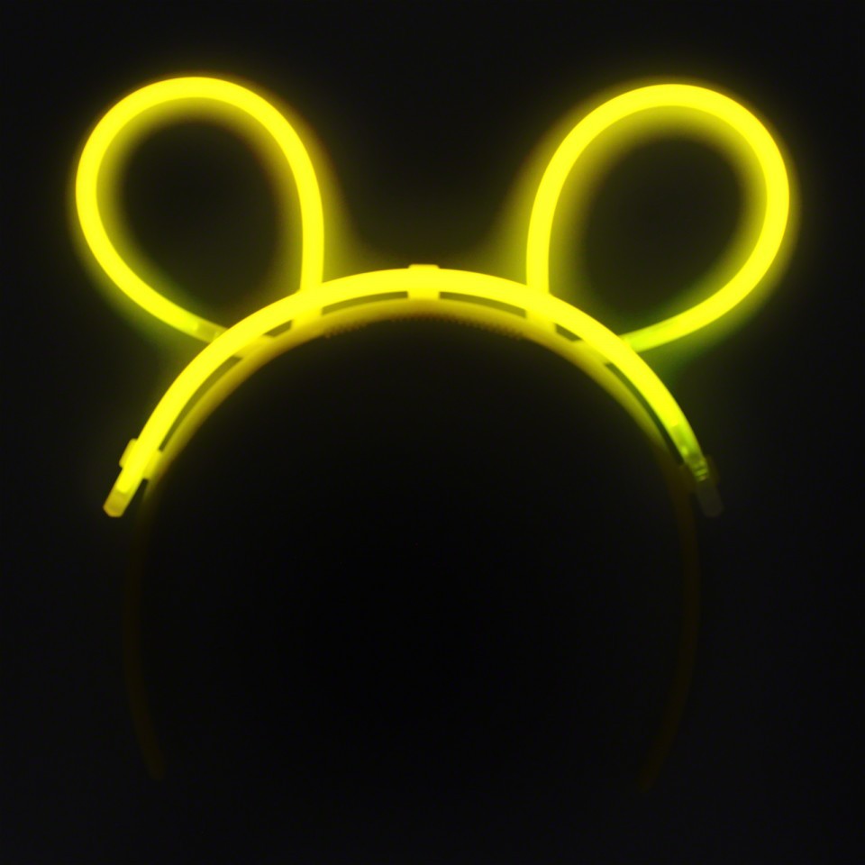 Cordeluta Decorativa, Flippy, din Plastic, Fluorescenta, Accesoriu Petrecere, Galben