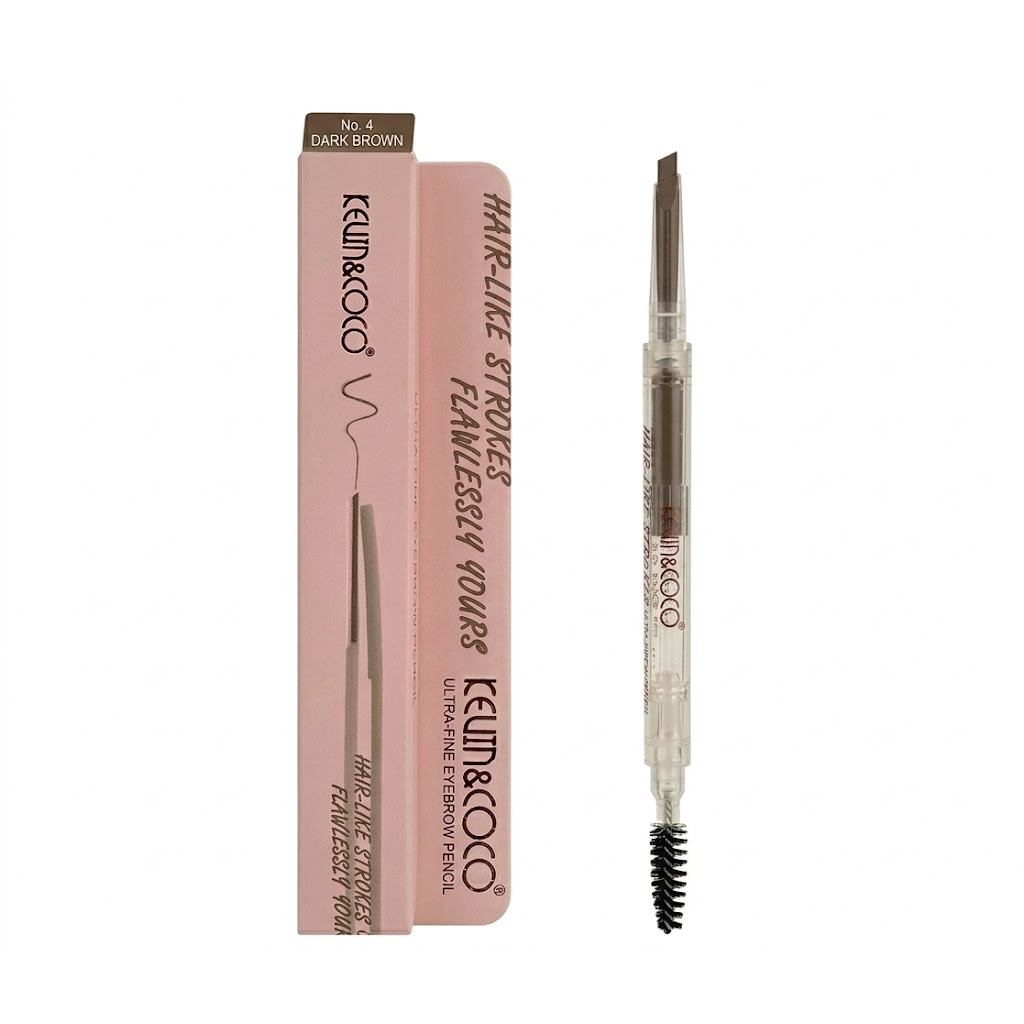 Creion de Sprancene cu Perie, Kevin&Coco, 2in1, 1.5 mm, Maro Inchis