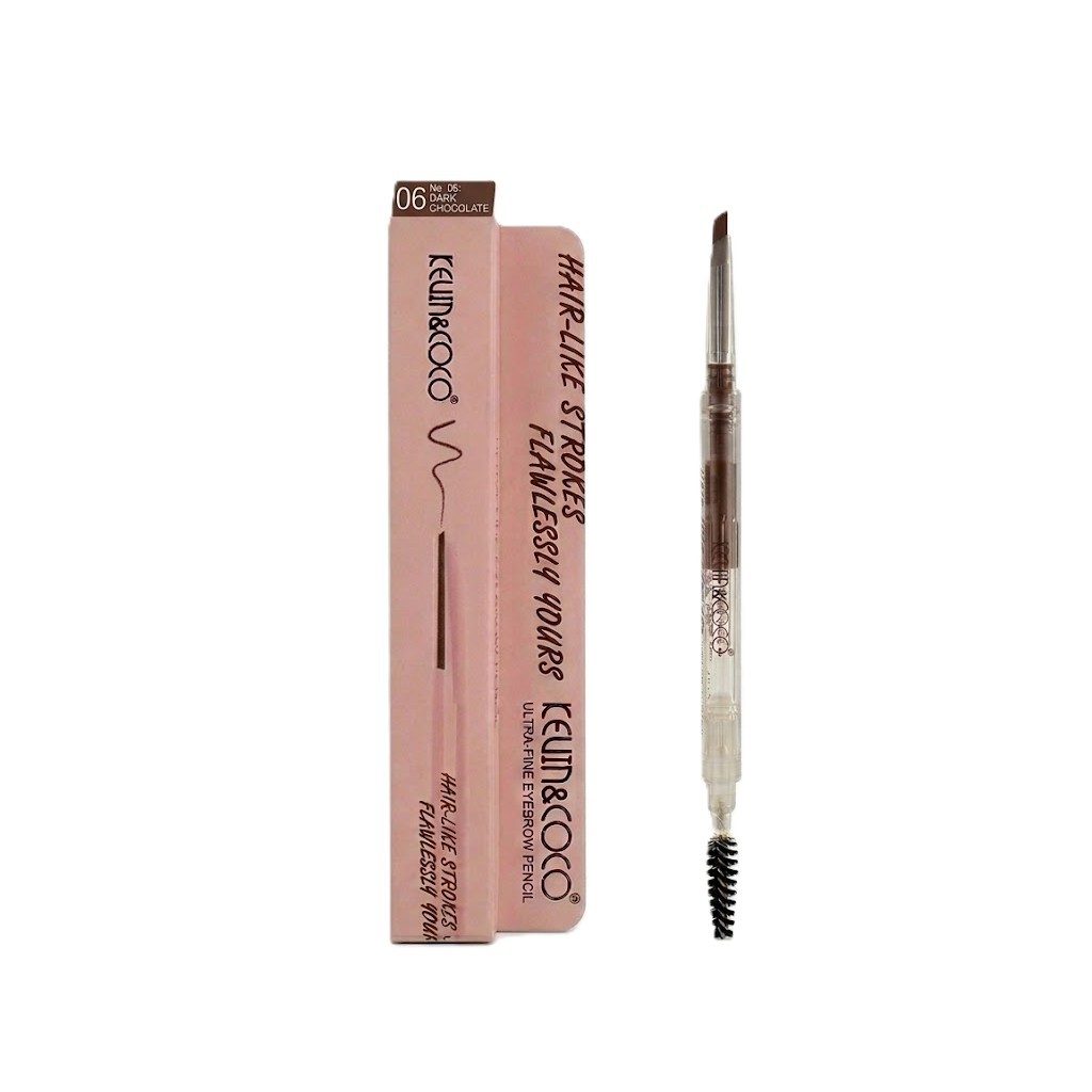 Creion de Sprancene cu Perie, Kevin&Coco, 2in1, 1.5 mm, Negru Maro