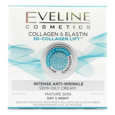 Crema pentru Fata, Eveline, 50 ml 3D Anti Rid Colagen Elastin
