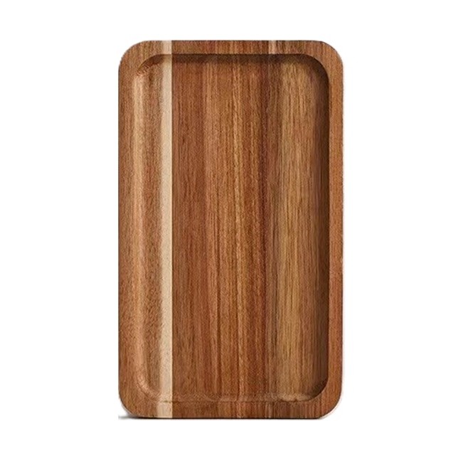 Tava din Lemn, Flippy, Dreptunghiulara, pentru Alimente sau Decor, 20 x 12 x 1.5 cm, Natur