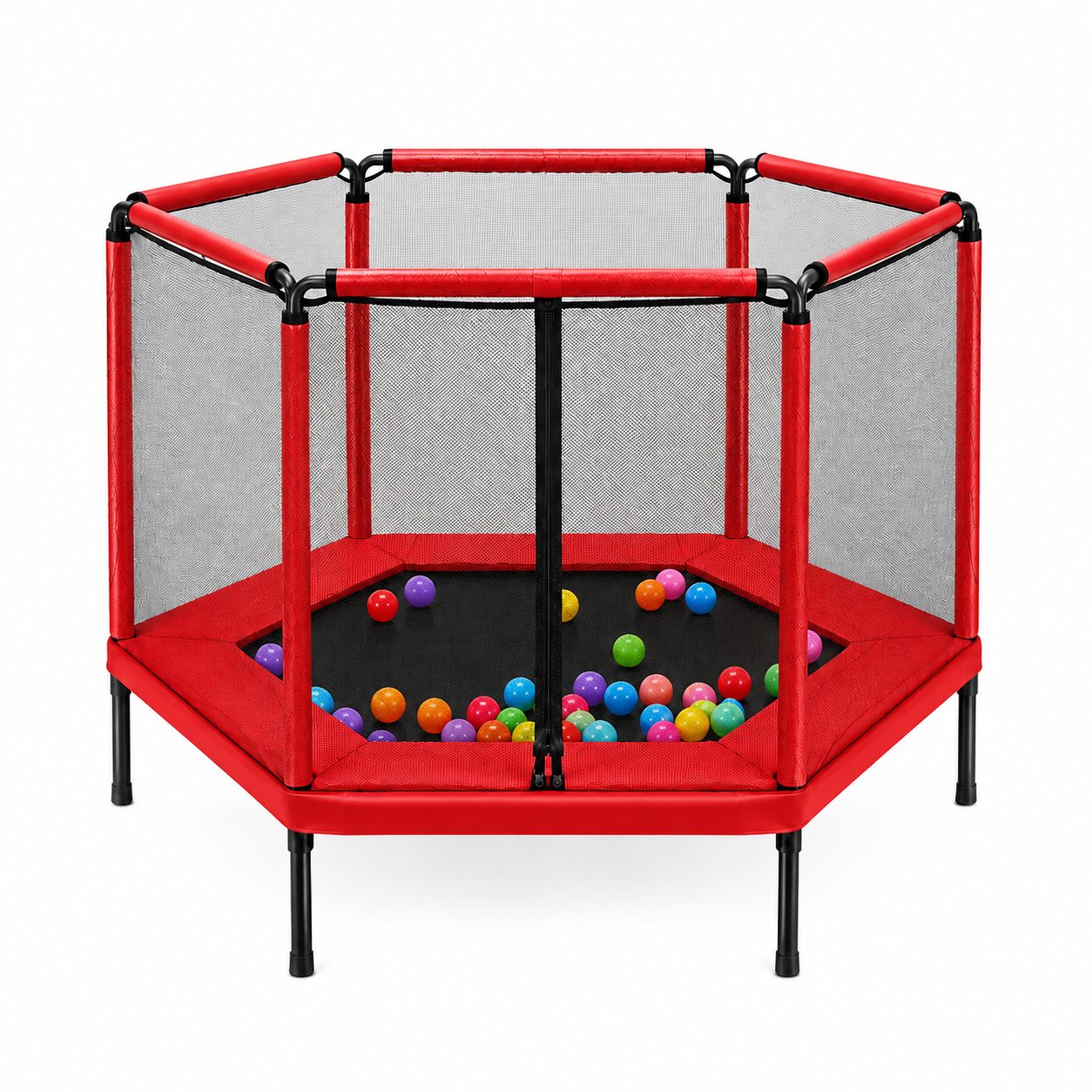 Trambulina de Gradina, Pentru Distractie Si Dezvoltare Armonioasa ,Flippy, Dimensiuni 160*110 cm, Culoare Rosu