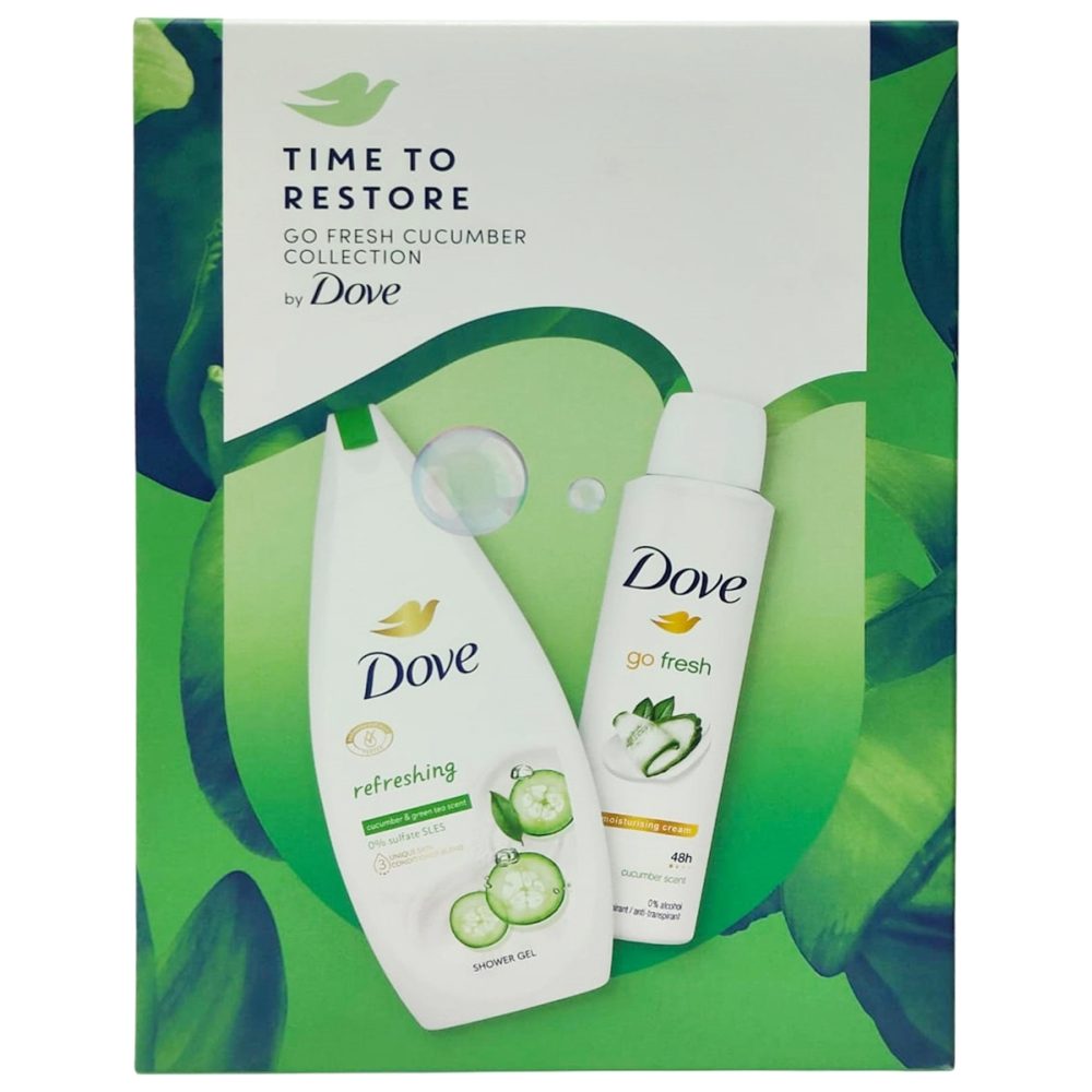 Set Cadou, DOVE, Sg250ml Deo150 Refreshing, Gel de Dus 250 ml, Deodorant 150 ml