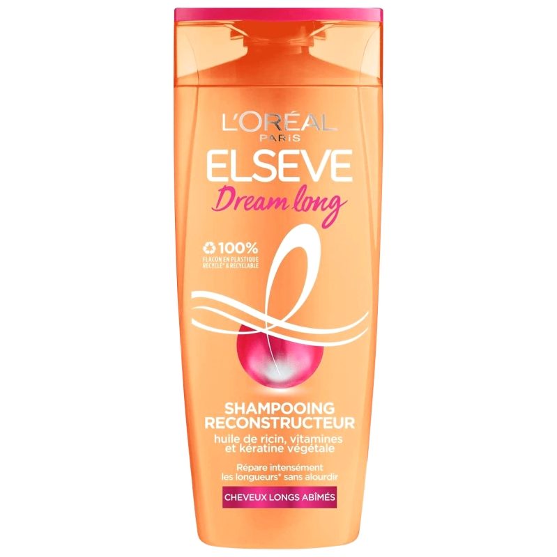 Sampon, ELSEVE, Dream Long Reparator Keratina Vitamine Ulei de Ricin, 250 ml