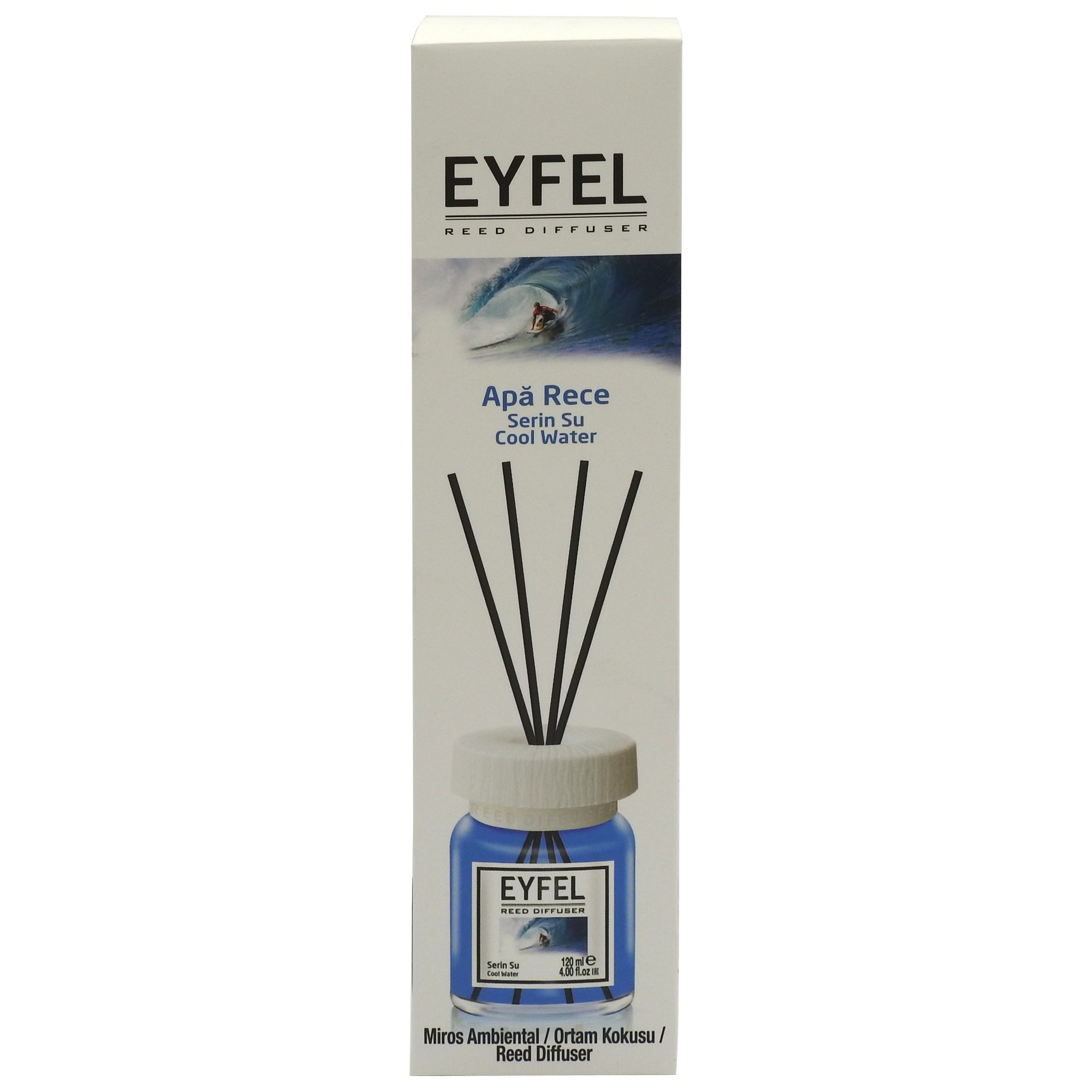 Odorizant Camera cu Betisoare, EYFEL, Cool Water, 120 ml