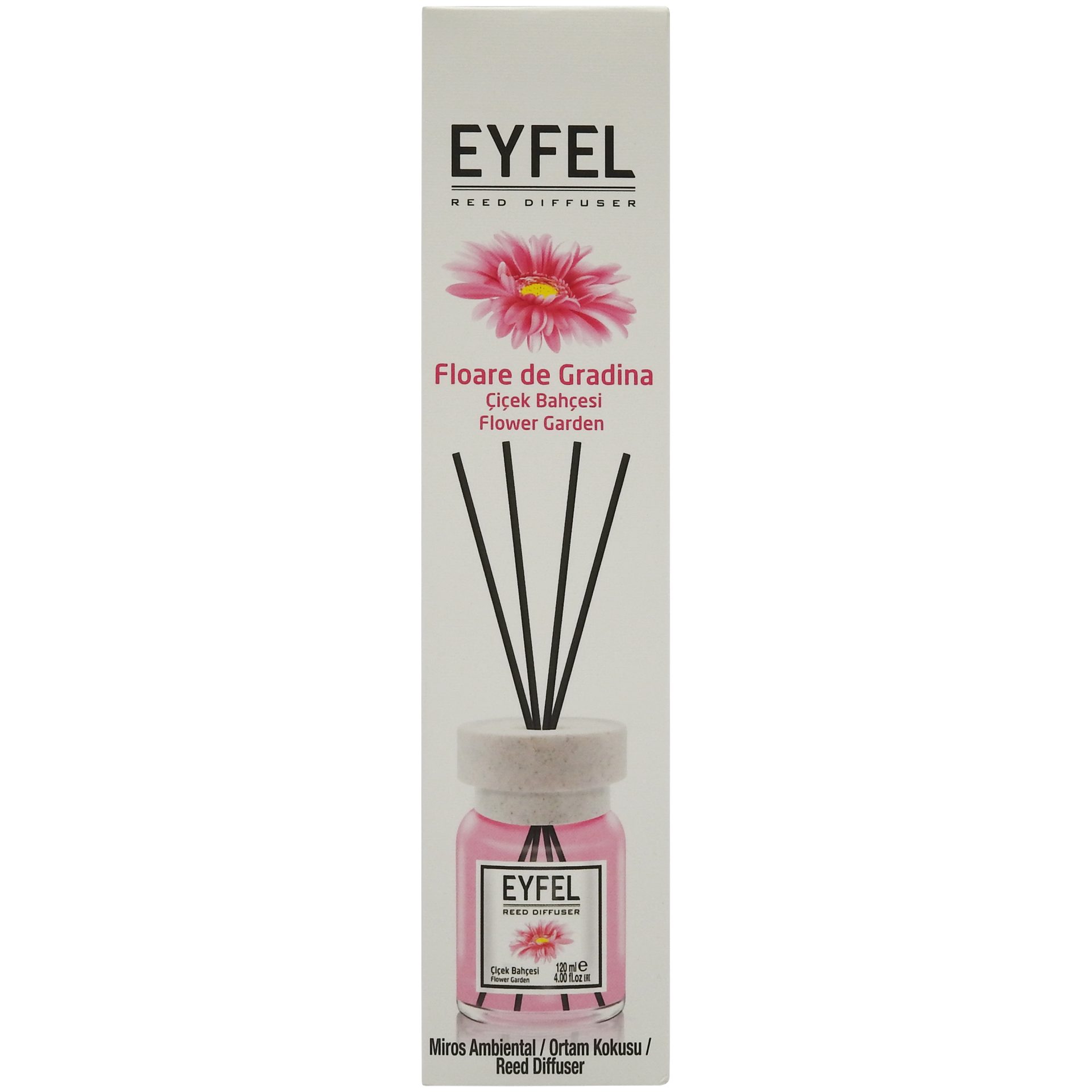 Odorizant Camera cu Betisoare, EYFEL, Flower Garden, 120 ml