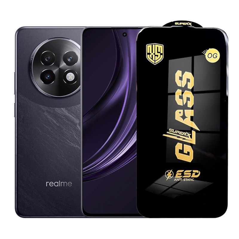 Folie de Protectie pentru Realme13+, Flippy, Sticla Securizata ESD, Margini Negre, Rezistenta la Zgirieturi, Antistatica, 0.35 mm, Transparenta