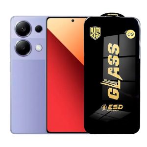 Folie de Protectie pentru Xiaomi Redmi Note 13 Pro, Flippy, Sticla Securizata ESD, Margini Negre, Rezistenta la Zgirieturi, Antistatica, 0.35 mm, Transparenta