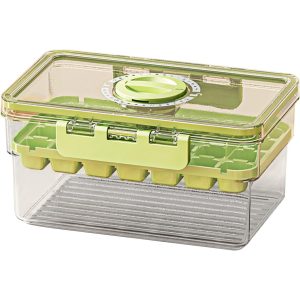 Forma de Gheata, Flippy, un Strat, Inchidere Etans, din PP+PET, 19 x 12 x 9.5 cm, Verde