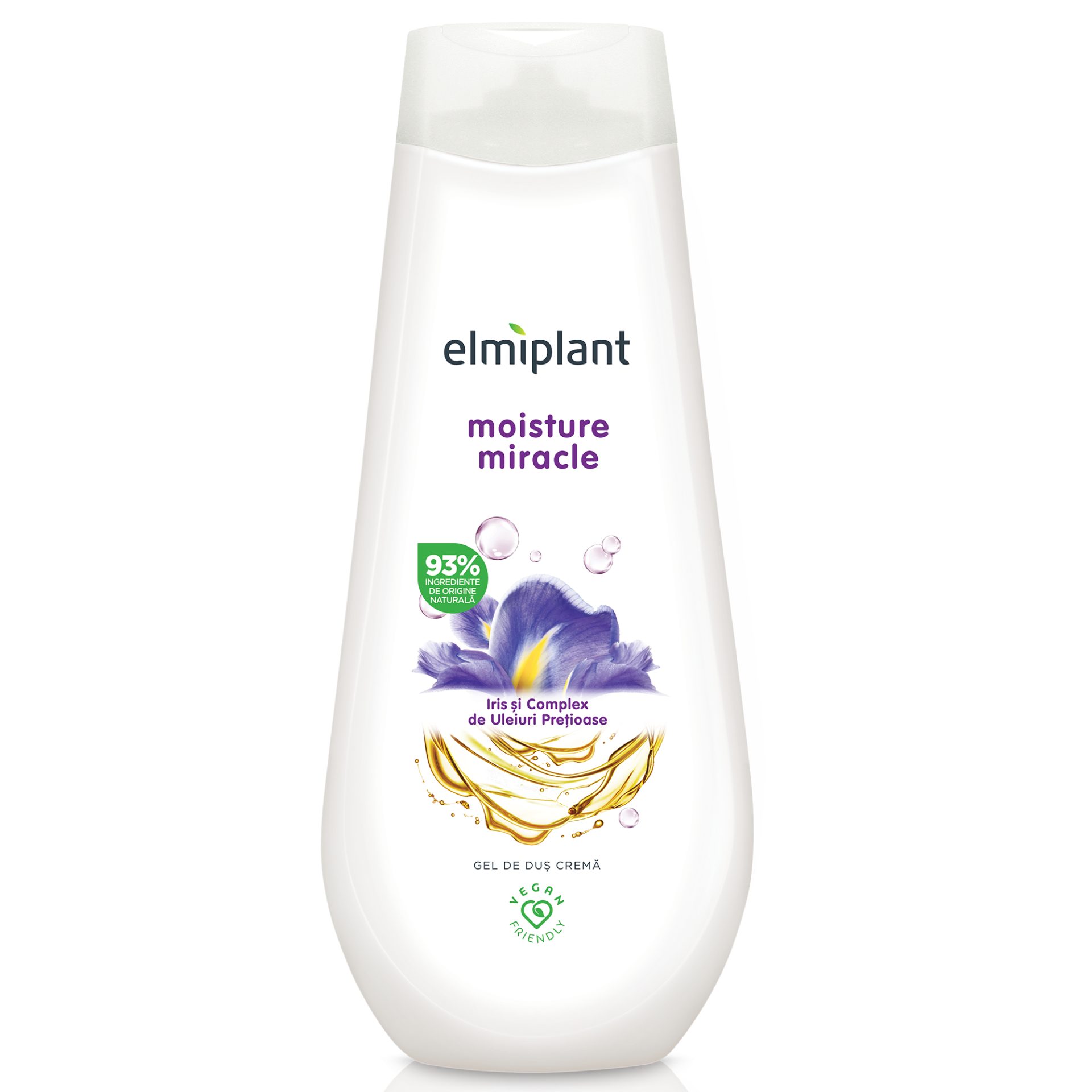 Gel de Dus Crema, Elmiplant, Cu Iris si Uleiuri Pretioase, 750 ml