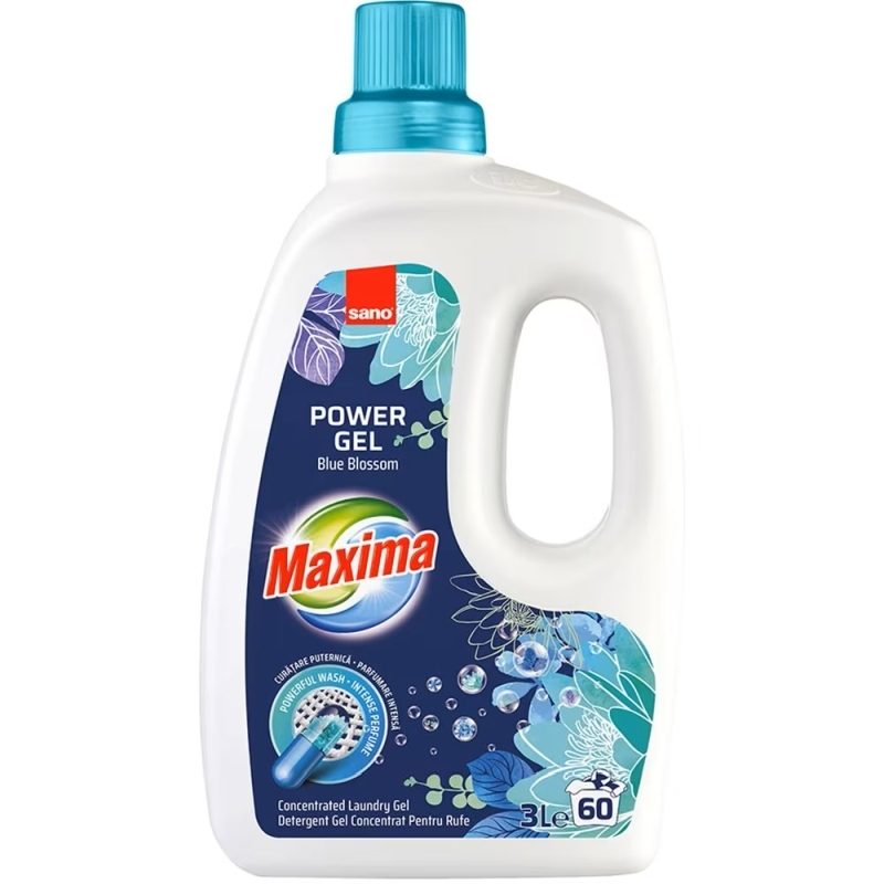 Gel, Sano Maxima Detergent, 3 L Blue Blossom 60 spalari
