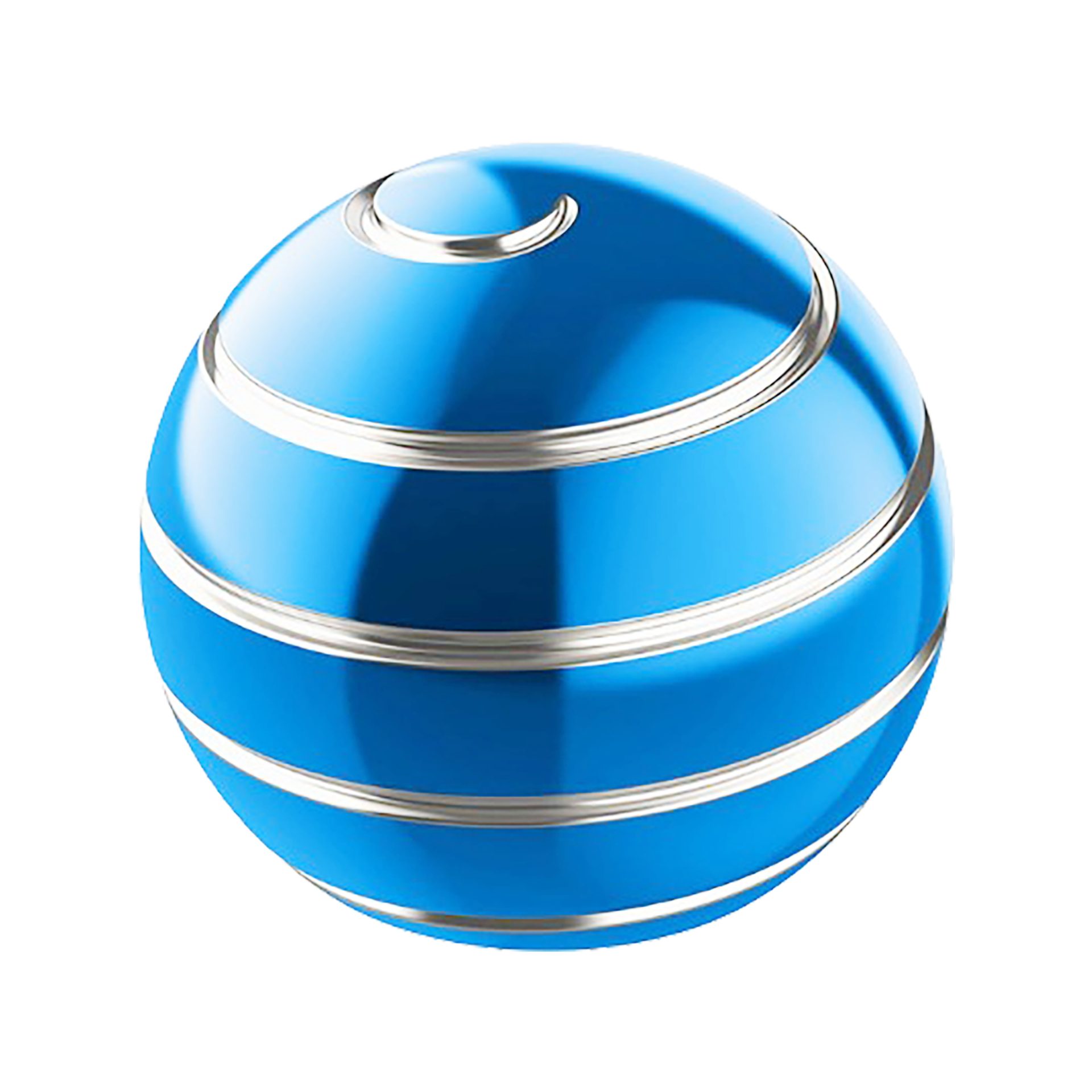 Sfera Fidget Spinner Metalic, Flippy, Corp Aliaj Zinc, Rulment Inox, Jucarie Antistres pentru Focus si Relaxare, Diametru 40 mm, Gadget pentru Birou, Scoala, Cadou pentru Copii si Adulti, Albastru