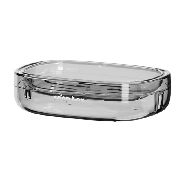 Savoniera, Flippy, Pentru Blat, PET, Scurgere Optima, Gri Transparent