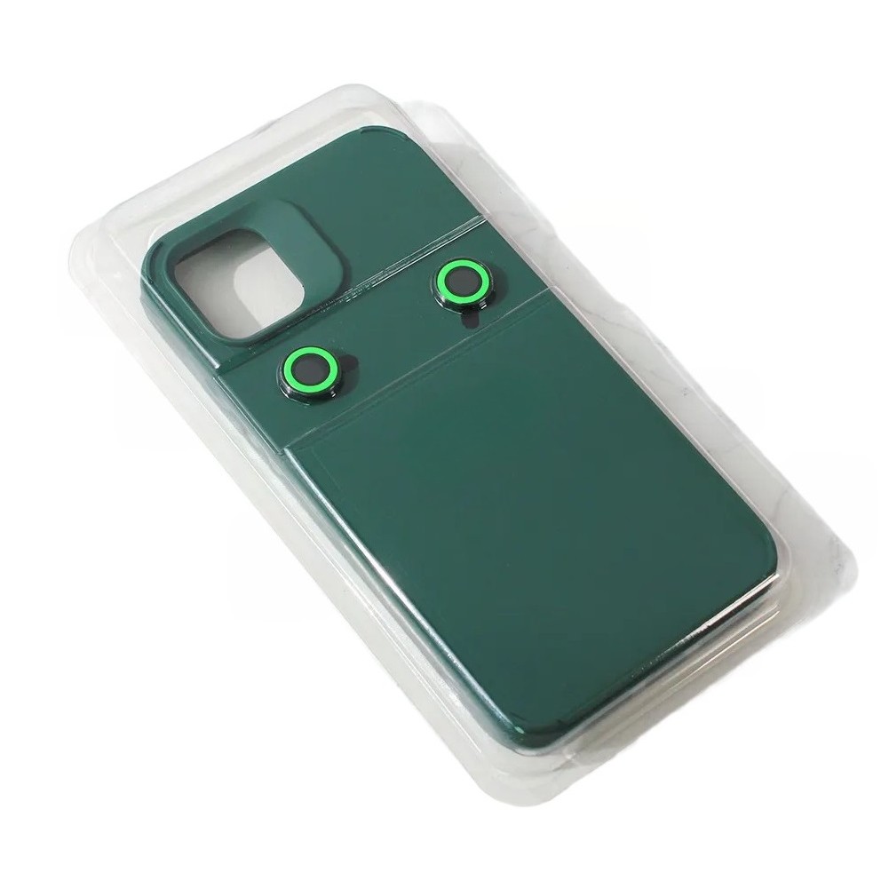 Husa Apple iPhone 14, Flippy, din Silicon Lichid, Interior din Microfibra, Lentile Fosforescente de Protectie Camera, Anti Amprenta, Rezistenta la Socuri, Verde