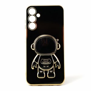 Husa de Protectie 2 in 1, Flippy, Husa de Protectie pentru Samsung Galaxy A15/A15 5G, Model Astronaut cu Suport, din TPU, Negru