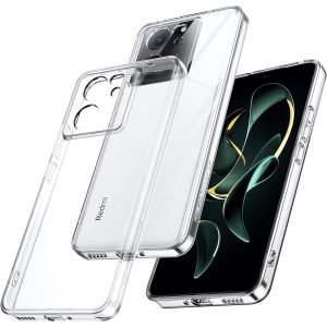 Husa Telefon, Flippy, Compatibila Xiaomi Redmi 13T/13T Pro, Carcasa TPU, Protectie Camere, 1.5 mm, Transparent