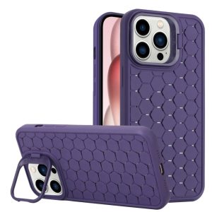 Husa de Protectie TPU, Flippy, pentru Apple iPhone 15, 3D Cube, cu Inel, Protectie Camera, Antisoc, Antizgariere, Antialunecare, Acoperire Completa, Mov