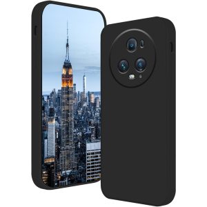 Husa de Protectie, Flippy, pentru Honor Magic 5 Pro, Liquid Silicone, cu Microfibra pe Interior, Protectie Antisoc, Compatibil Incarcare Wireless, Negru
