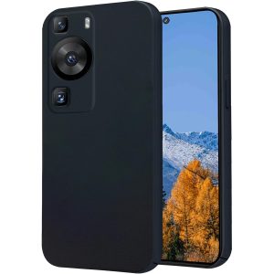 Husa de Protectie, Flippy, pentru Huawei P60 Pro, Liquid Silicone, cu Microfibra pe Interior, Protectie Antisoc, Compatibil Incarcare Wireless, Negru