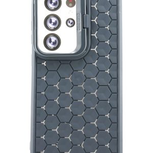 Husa de Protectie TPU, Flippy, pentru Samsung Galaxy S23 Ultra, 3D Cube, cu Inel, Protectie Camera, Antisoc, Antizgariere, Antialunecare, Acoperire Completa, Albastru